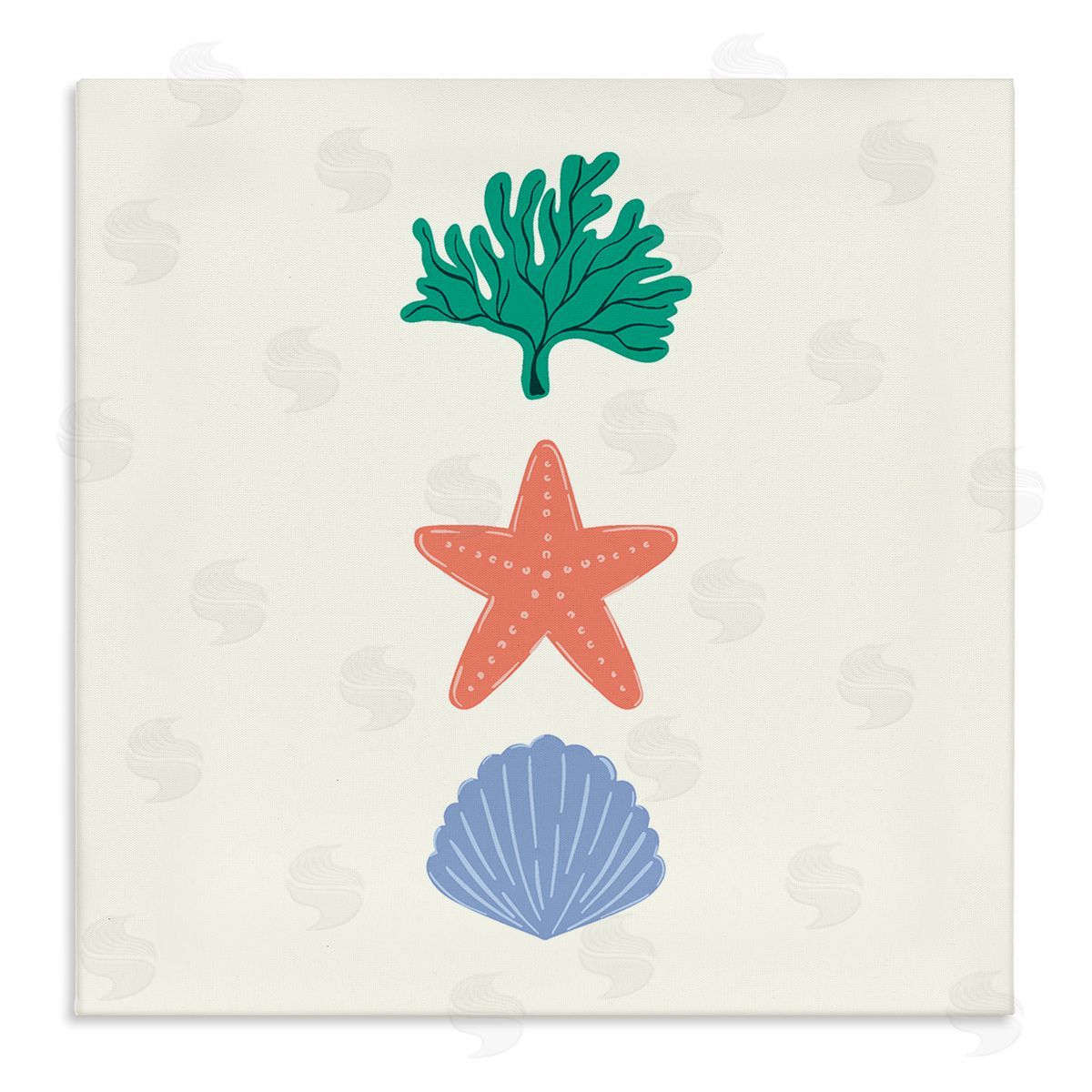 Coral & Sea Life Minimal Canvas Wall Art, Home Decor by Sazerelli Designs