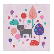 Sazerelli Designs | Pastel Whimsical Cat & Trees