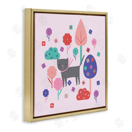 Sazerelli Designs | Pastel Whimsical Cat & Trees