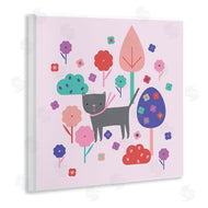 Sazerelli Designs | Pastel Whimsical Cat & Trees
