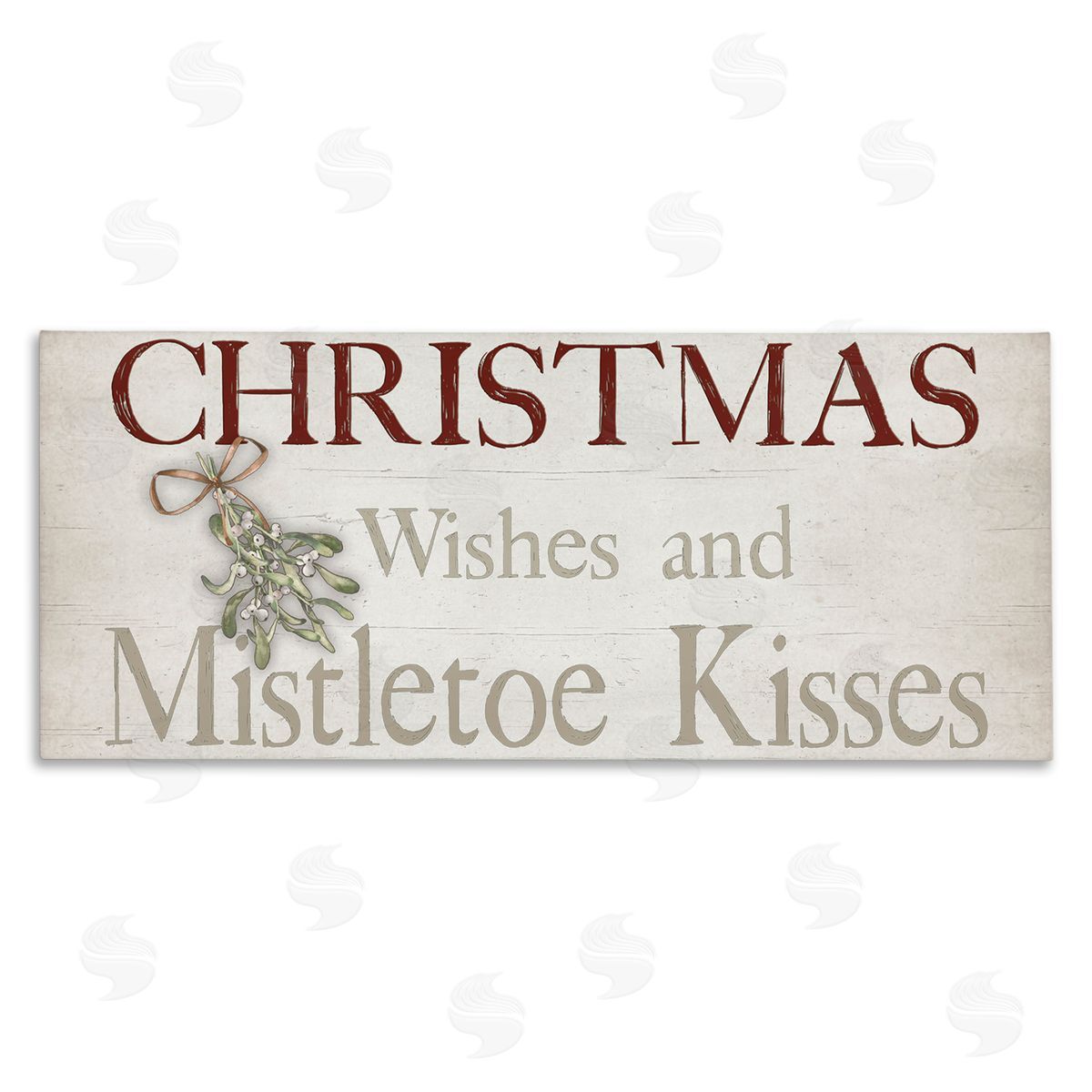Christmas Wishes & Mistletoe Kisses Canvas Wall Art, Home Decor by Susie Boyer