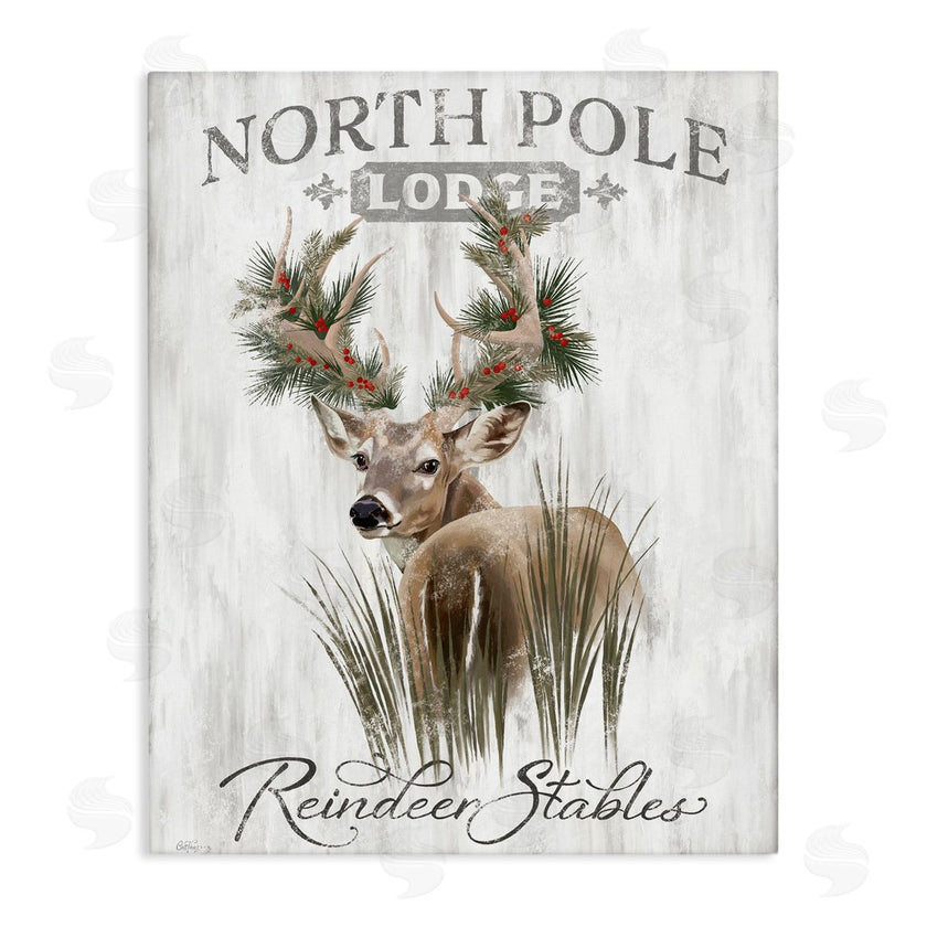Cat Thurman Designs | Festive Winter Reindeer Lodge