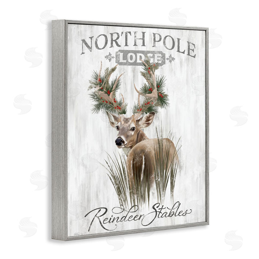 Cat Thurman Designs | Festive Winter Reindeer Lodge
