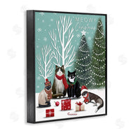 Elizabeth Tyndall | Festive Winter Cats Scene