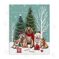 Elizabeth Tyndall | Festive Winter Dogs Scene