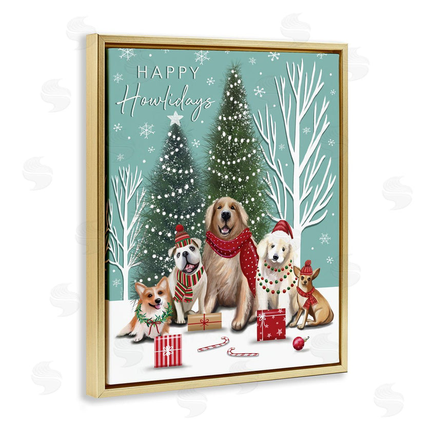 Elizabeth Tyndall | Festive Winter Dogs Scene