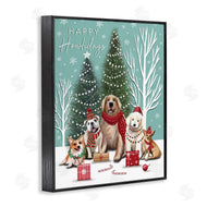 Elizabeth Tyndall | Festive Winter Dogs Scene
