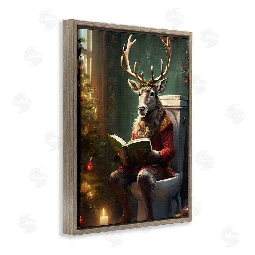 Jo Moulton | Reindeer in Festive Bathroom