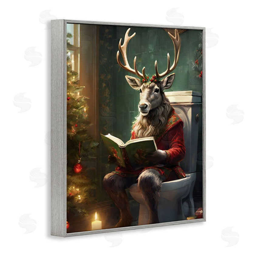 Jo Moulton | Reindeer in Festive Bathroom