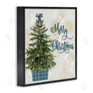 Mollie B. | Christmas Tree in Plaid Stand