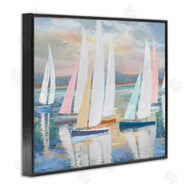 Amber Sterling | Abstract & Pastel Sailboat Fleet