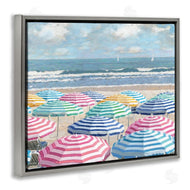 Amber Sterling | Shore with Bright Umbrellas