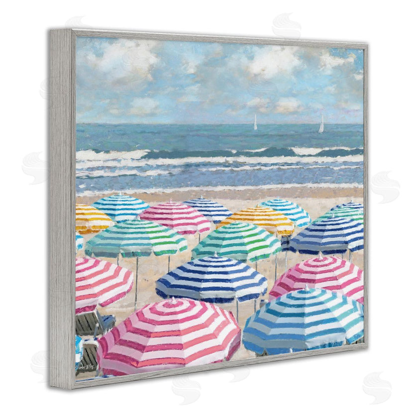 Amber Sterling | Shore with Bright Umbrellas