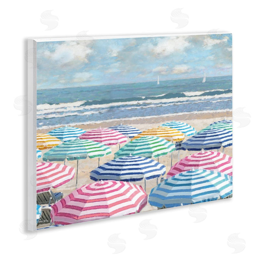 Amber Sterling | Shore with Bright Umbrellas