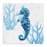Cat Thurman Designs | Blue Tone Seahorse & Coral