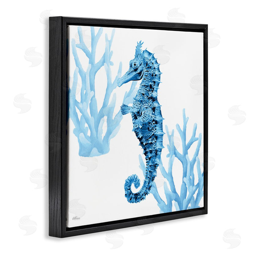 Cat Thurman Designs | Blue Tone Seahorse & Coral