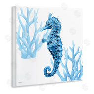 Cat Thurman Designs | Blue Tone Seahorse & Coral