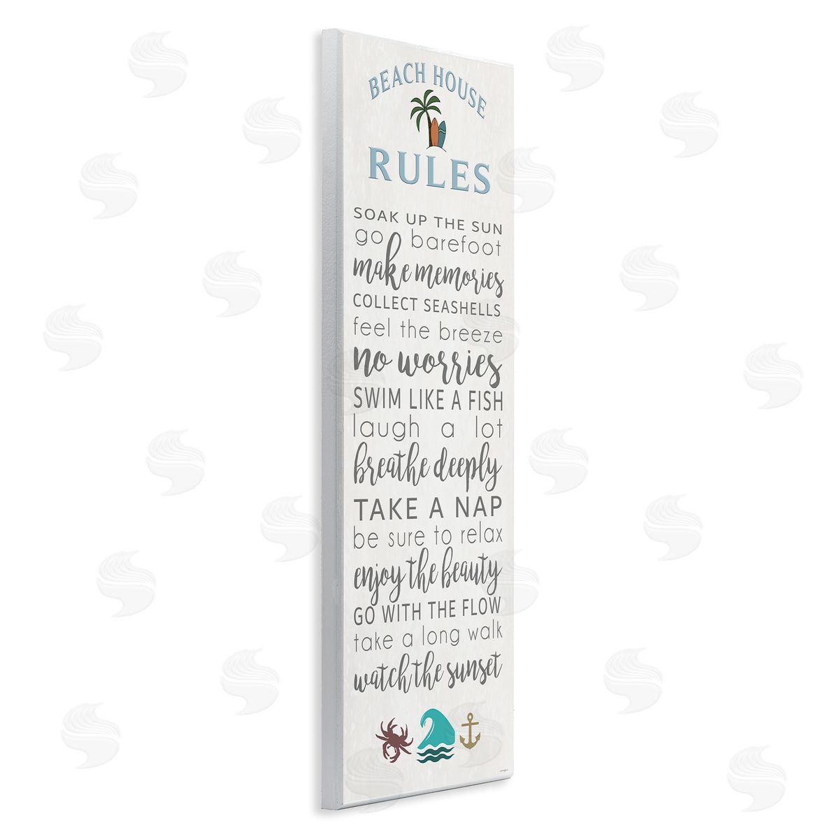 Fun Activities Beach House Rules Wood Plaque Wall Art, Home Decor by Seven Trees Design