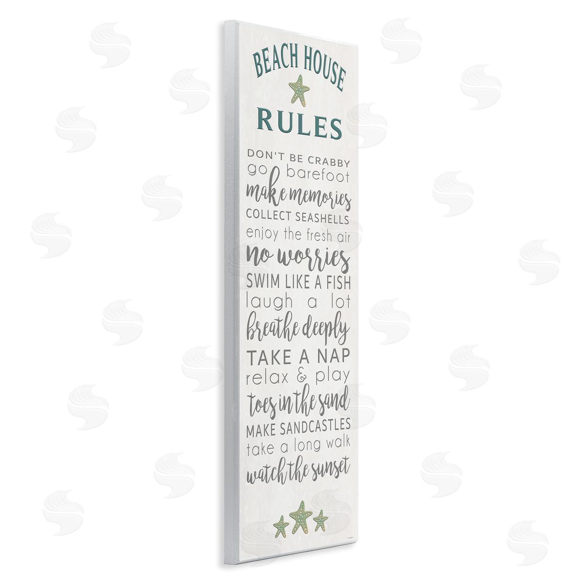 Fun Recreations Beach Rules Wood Plaque Wall Art, Home Decor by Seven Trees Design