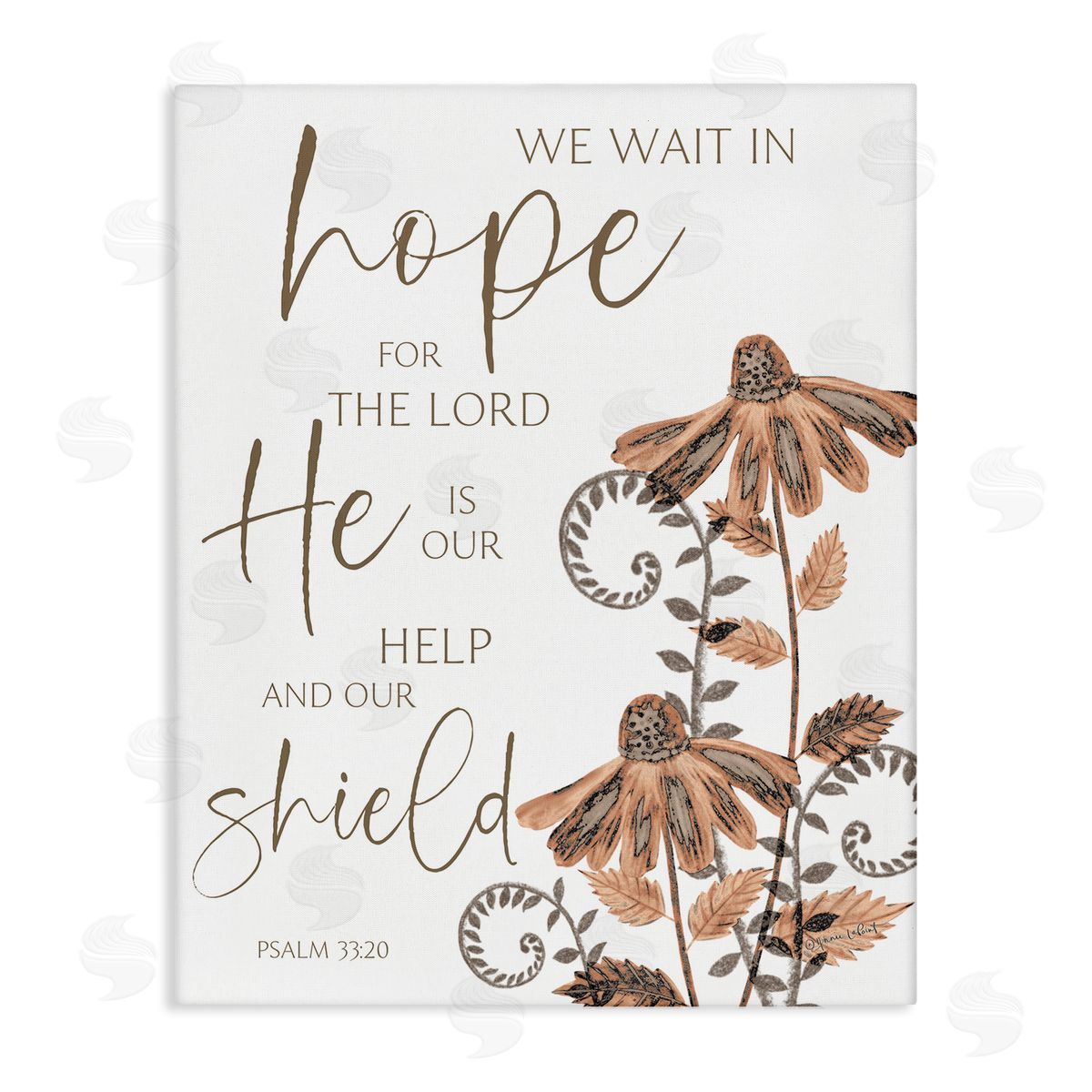He Is Our Help & Shield Canvas Wall Art, Home Decor by Annie LaPoint