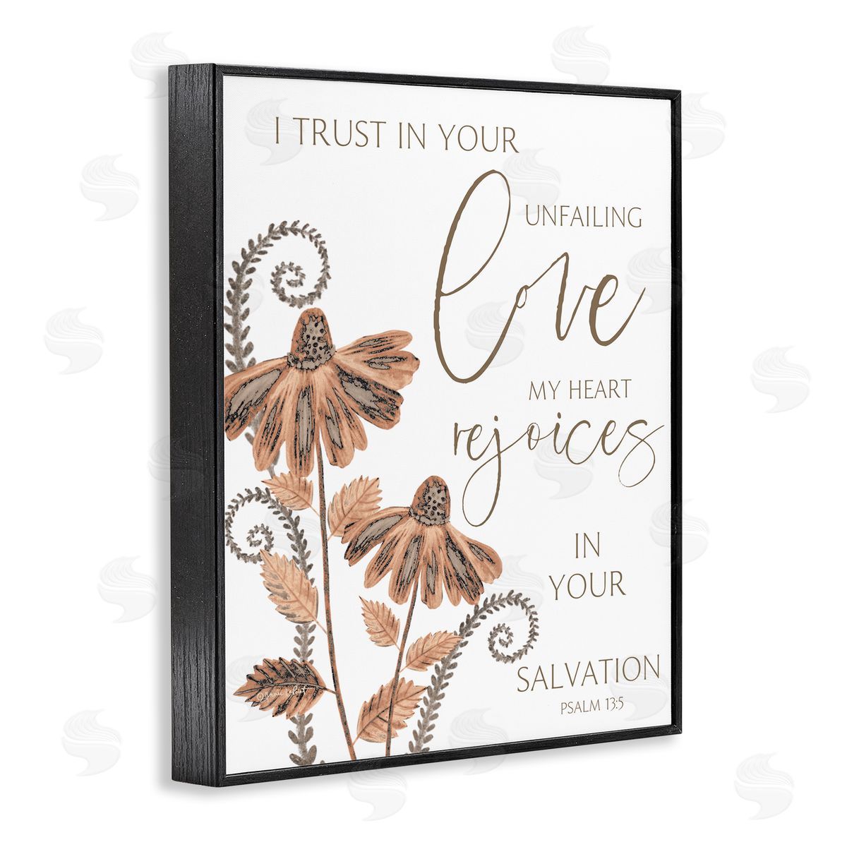 Trust In Your Unfailing Love Black Frame Print Wall Art, Home Decor by Annie LaPoint