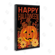 Cat Thurman Designs | Happy Halloween Floral Pumpkin