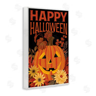 Cat Thurman Designs | Happy Halloween Floral Pumpkin