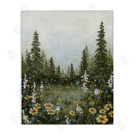 Hollihocks Art | Forest Meadow Clearing
