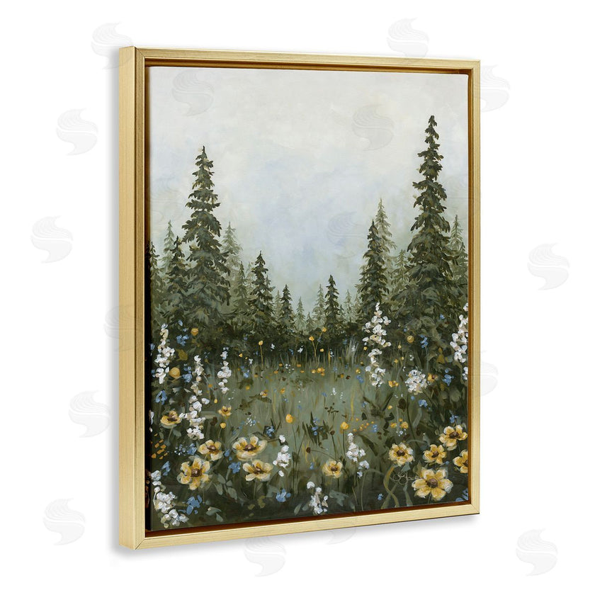 Hollihocks Art | Forest Meadow Clearing