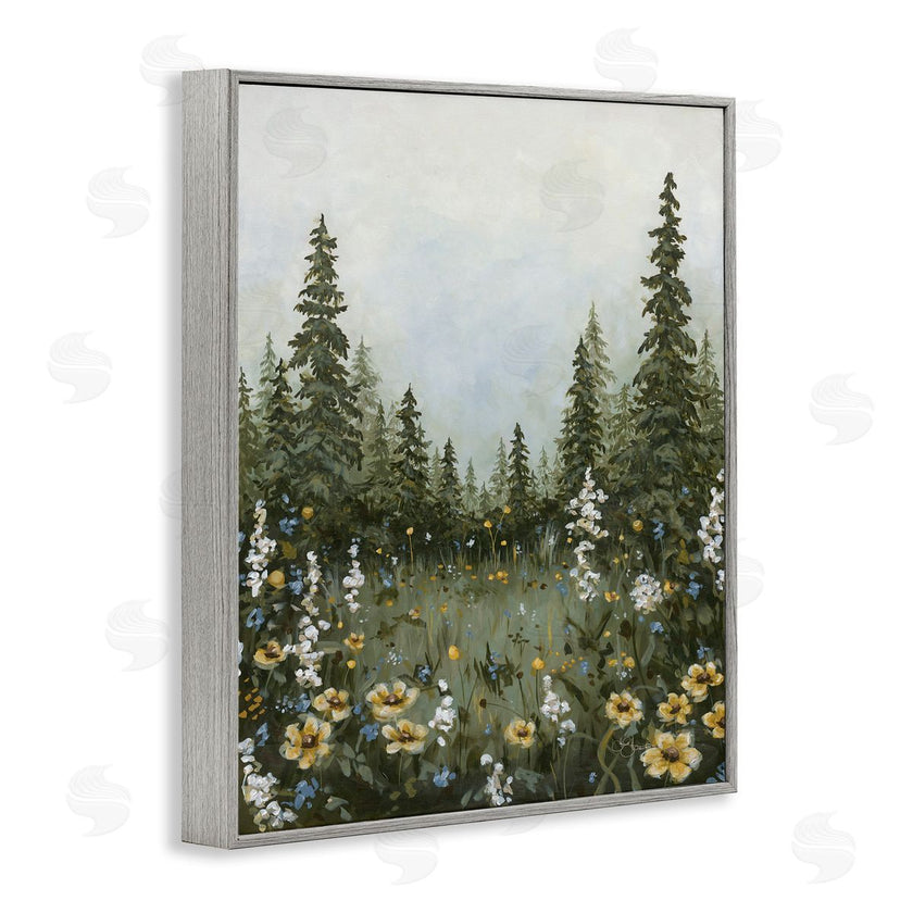 Hollihocks Art | Forest Meadow Clearing