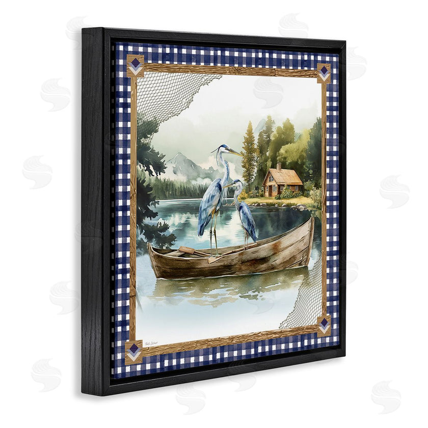 Nicole DeCamp | Herons on Boat with Tartan