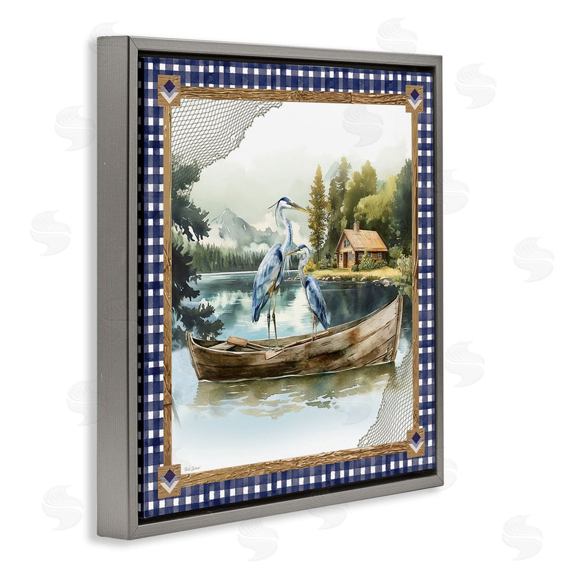 Nicole DeCamp | Herons on Boat with Tartan