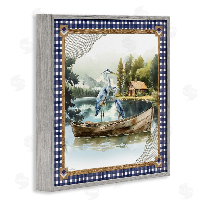 Nicole DeCamp | Herons on Boat with Tartan