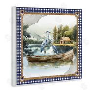 Nicole DeCamp | Herons on Boat with Tartan