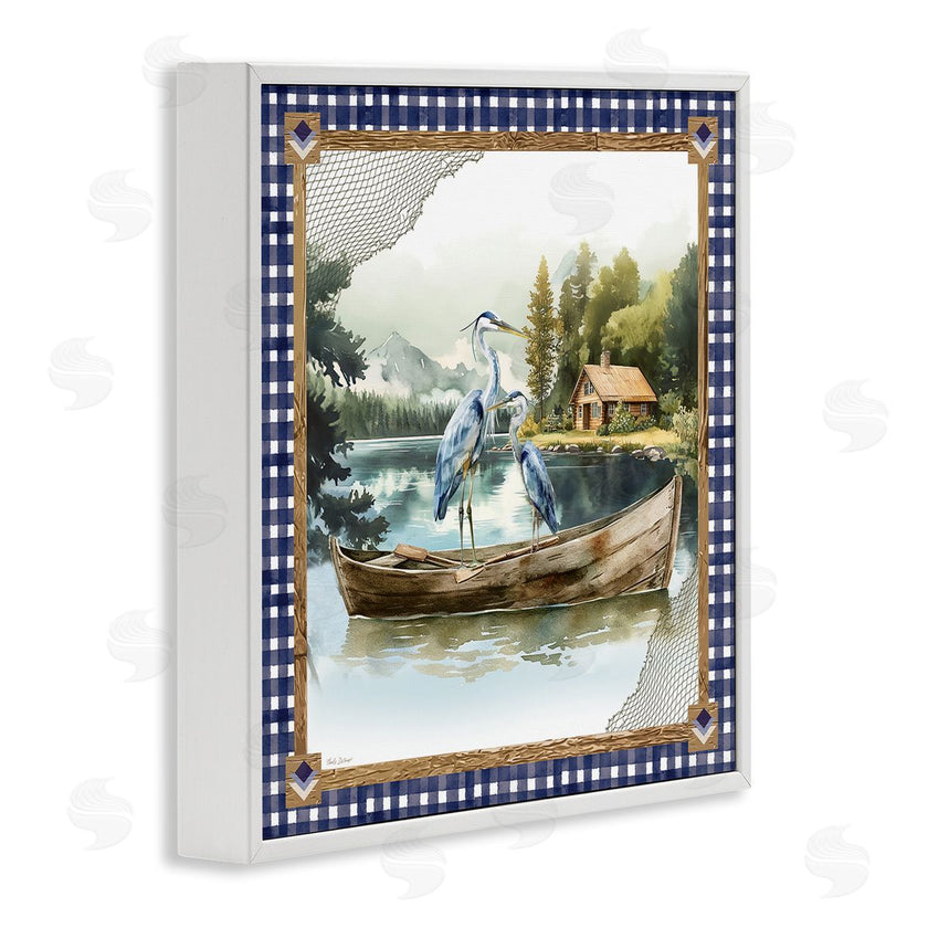 Nicole DeCamp | Herons on Boat with Tartan