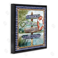 Nicole DeCamp | Plaid Border Lake Sign