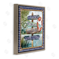 Nicole DeCamp | Plaid Border Lake Sign