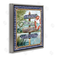 Nicole DeCamp | Plaid Border Lake Sign