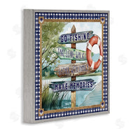 Nicole DeCamp | Plaid Border Lake Sign