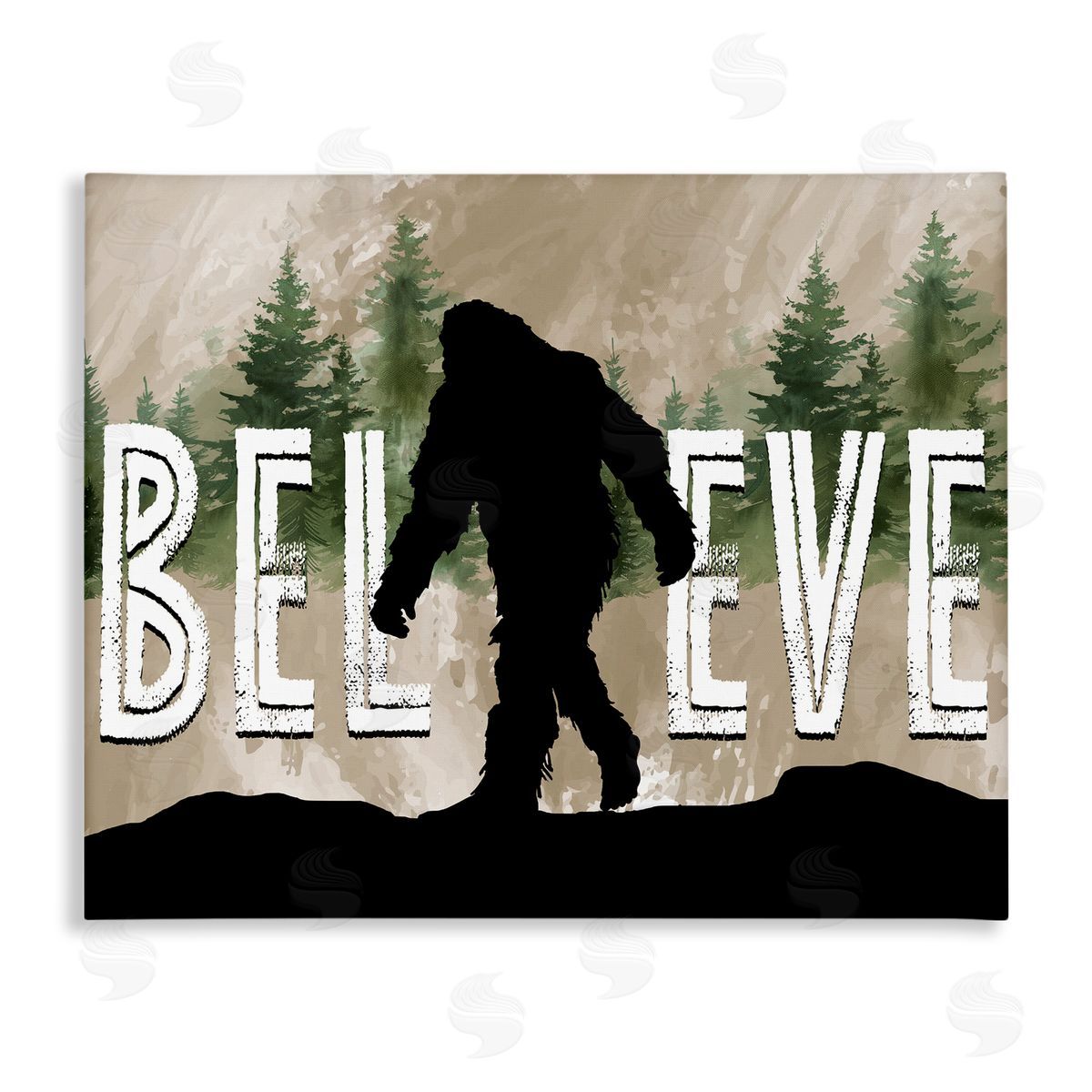 Believe Rustic Mythical Creature Canvas Wall Art, Home Decor by Nicole DeCamp