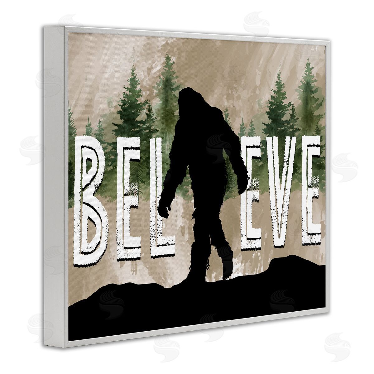 Believe Rustic Mythical Creature White Frame Print Wall Art, Home Decor by Nicole DeCamp