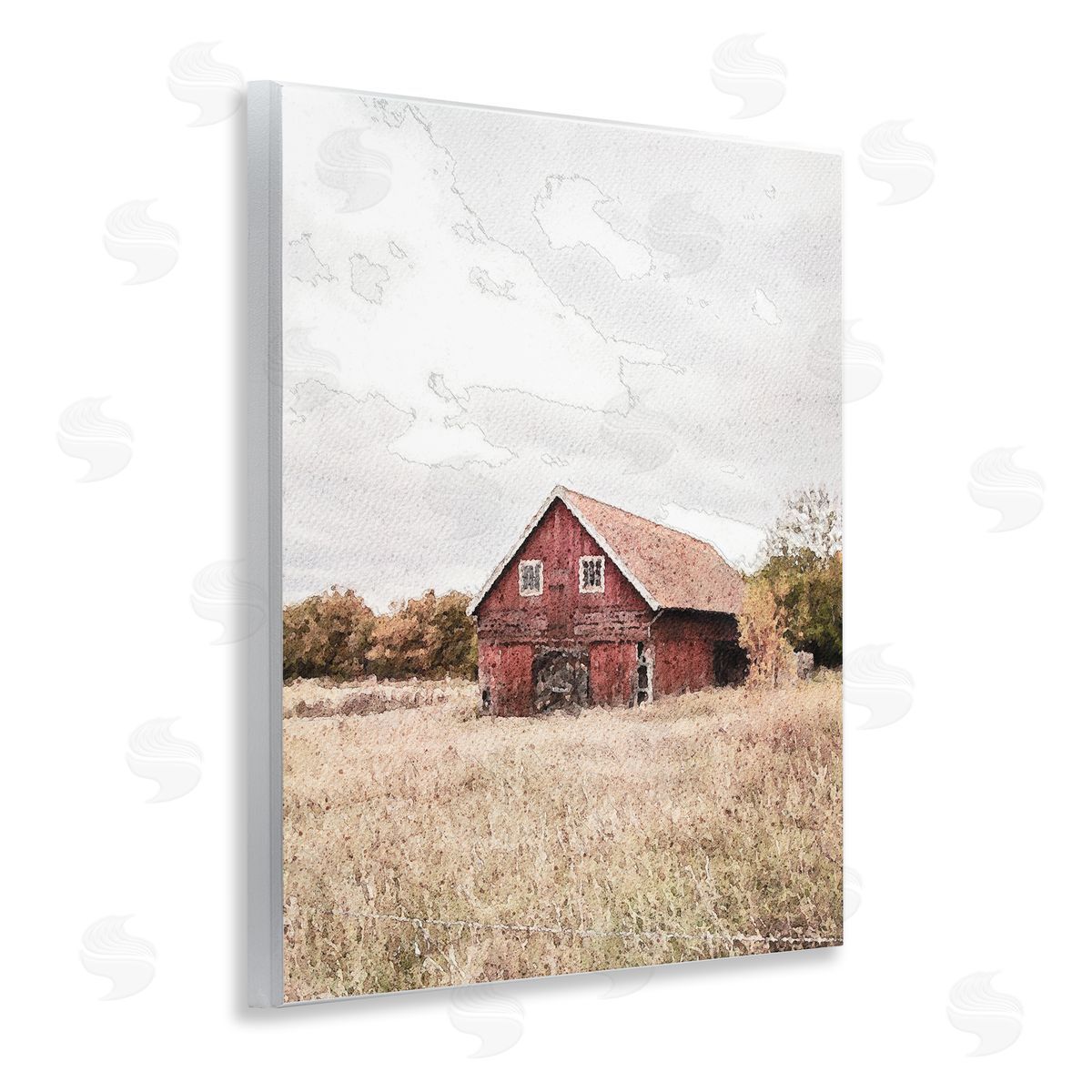 Red Barn Country Terrain Wood Plaque Wall Art, Home Decor by Susan Ball
