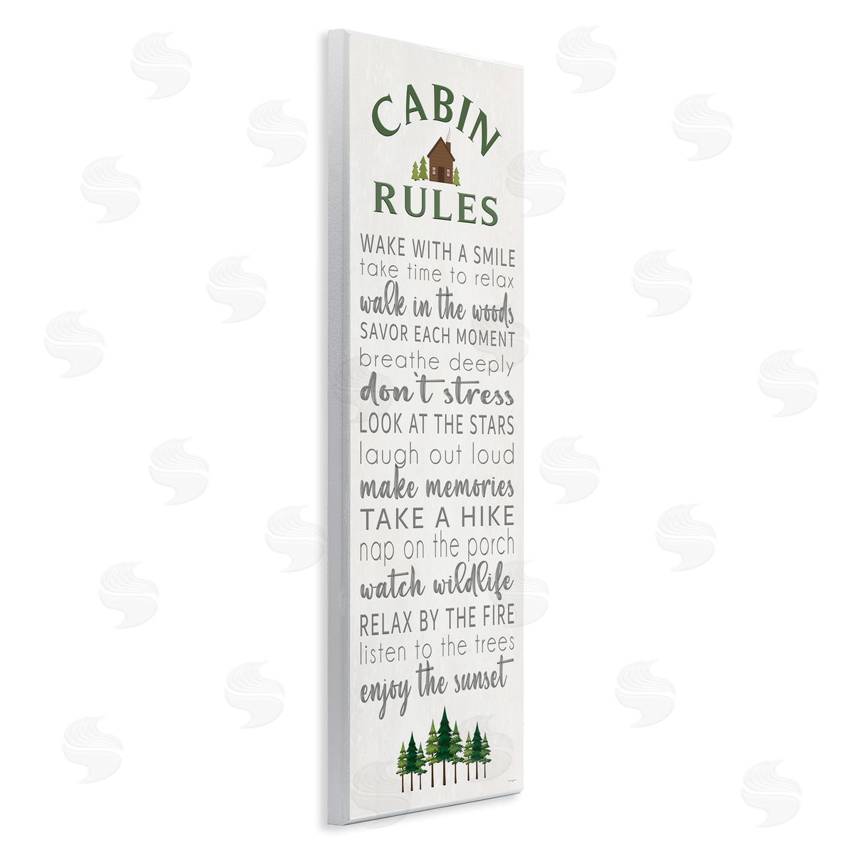 Fun Rustic Cabin Rules Wood Plaque Wall Art, Home Decor by Seven Trees Design