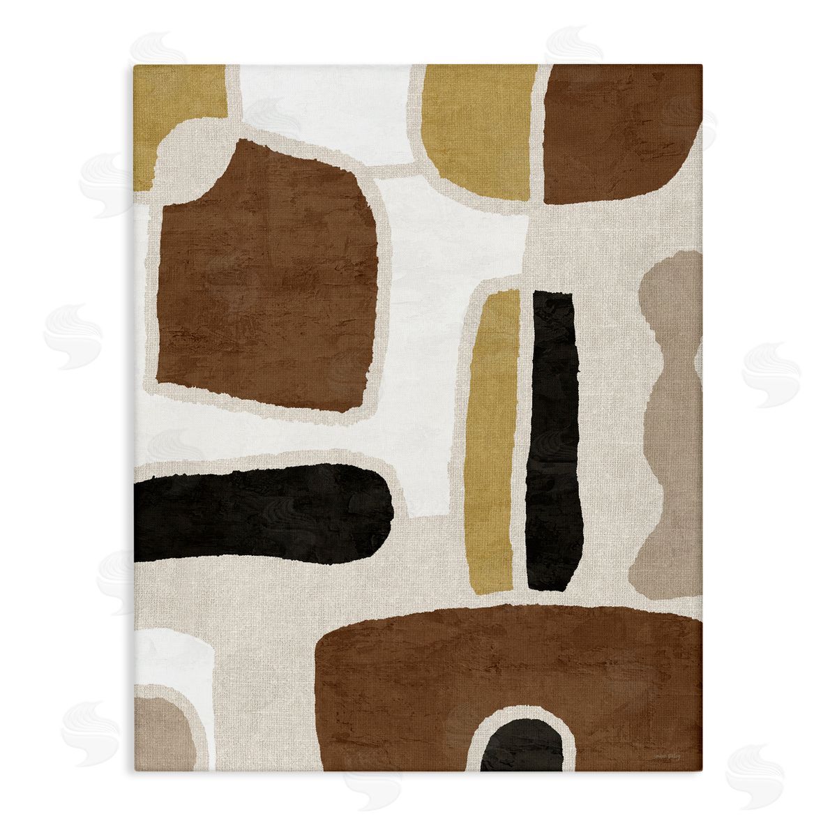 Earthy Organic Shapes Canvas Wall Art, Home Decor by Amber Sterling
