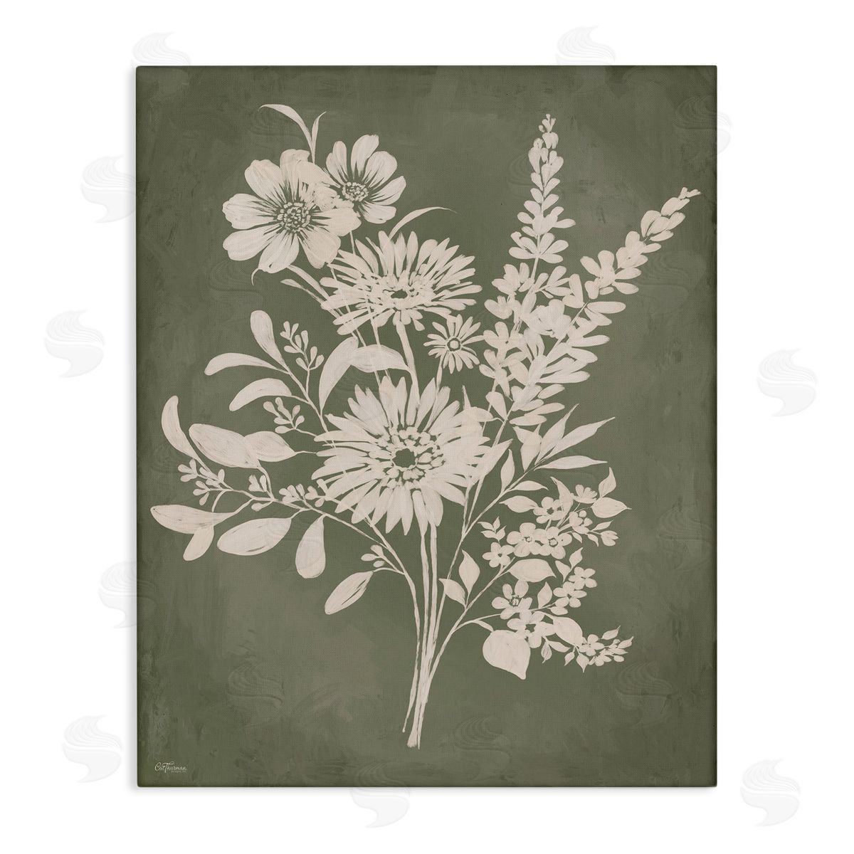 Bunches of Wildflower Herbs Canvas Wall Art, Home Decor by Cat Thurman Designs