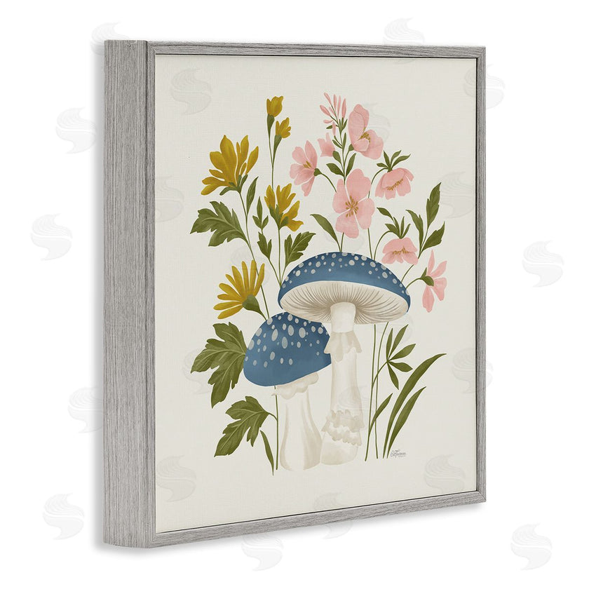 Cat Thurman Designs | Blue Mushrooms & Wildflowers