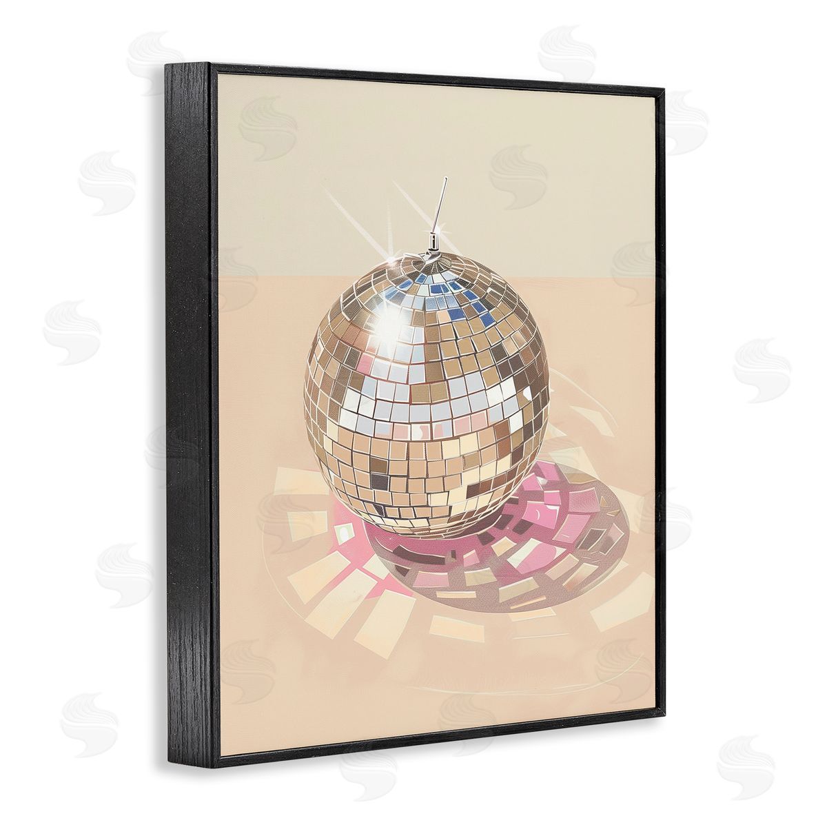 Dazzling Disco Ball Refraction Black Frame Print Wall Art, Home Decor by Arlington Prints