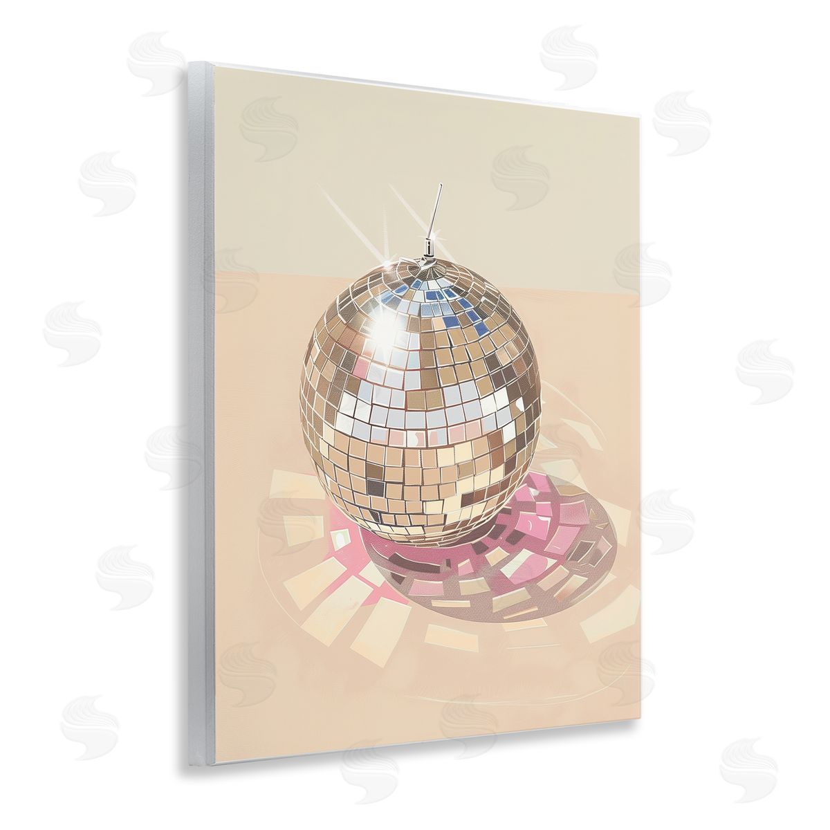 Dazzling Disco Ball Refraction Wood Plaque Wall Art, Home Decor by Arlington Prints