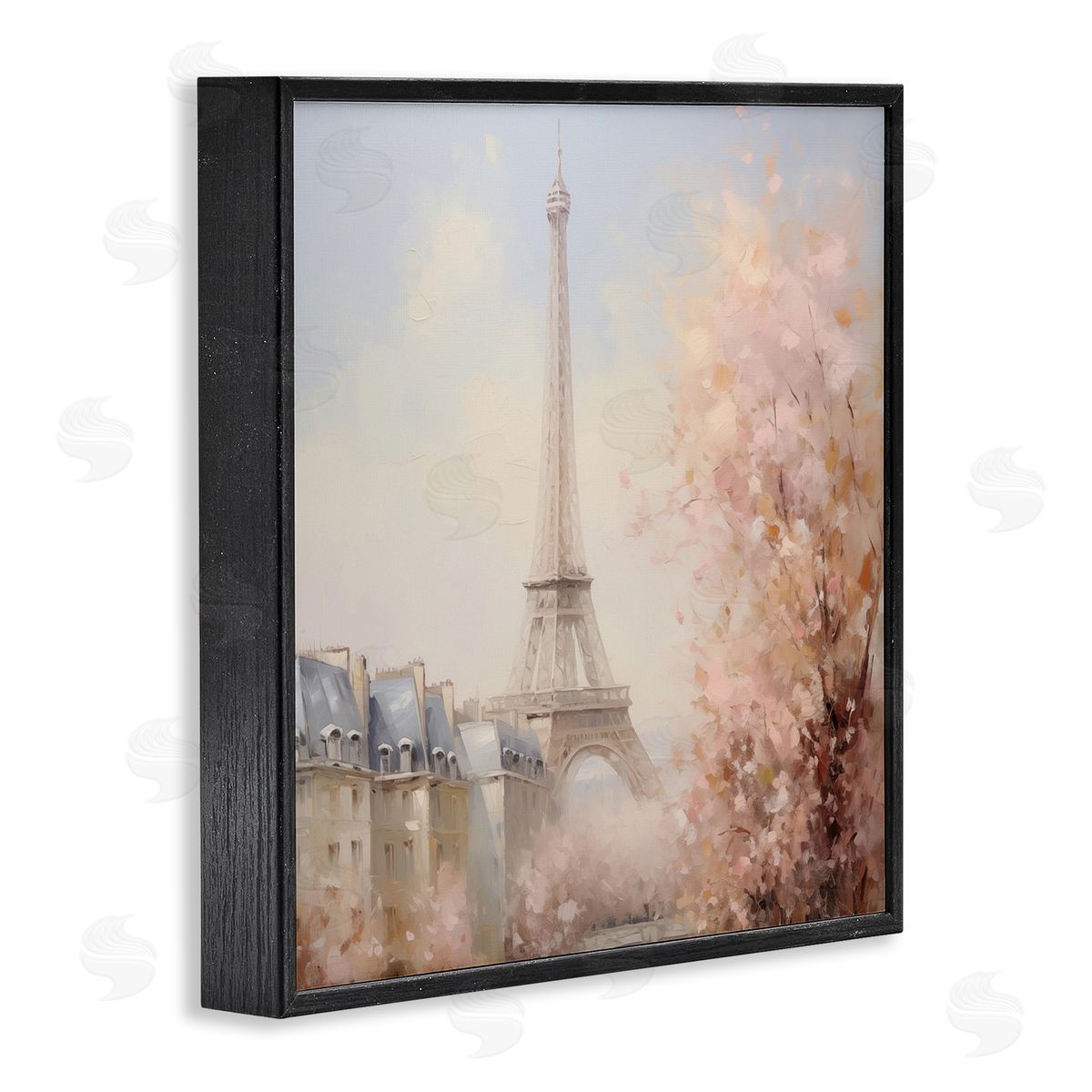 Parisian Eiffel Tower Cityscape Black Frame Print Wall Art, Home Decor by Arlington Prints