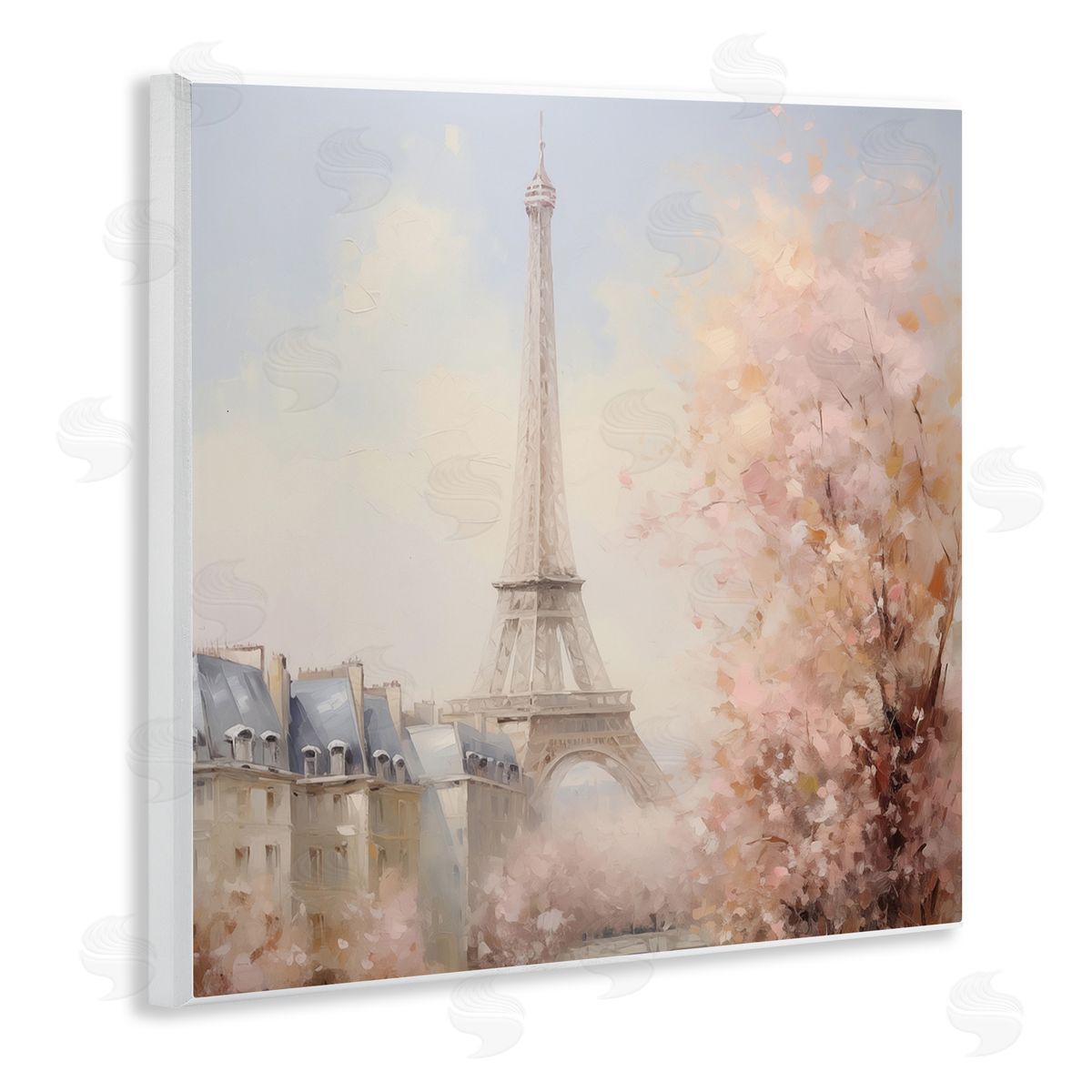 Parisian Eiffel Tower Cityscape Wood Plaque Wall Art, Home Decor by Arlington Prints